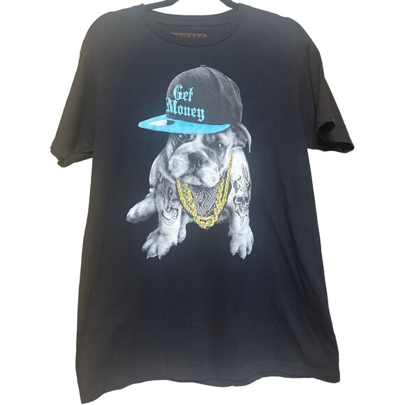 Tony Hawk Brand Get Money Bull Terrier T-Shirt 100% Cotton Men's Size Large - Picture 1 of 9